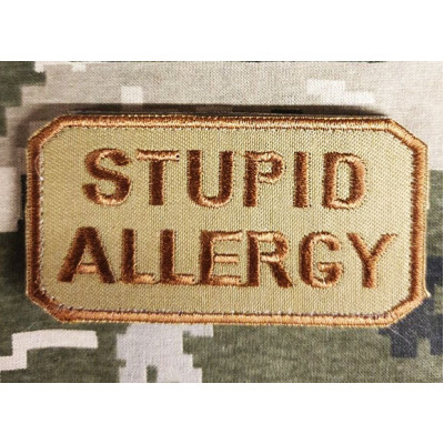 Нашивка Stupid Allergy Coyote