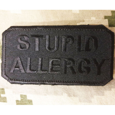 Нашивка Stupid Allergy Black