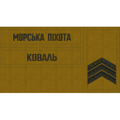 - Комплект нашивки Морська Піхота, погони на замовлення Ваше прізвище, ЗСУ звання Койот