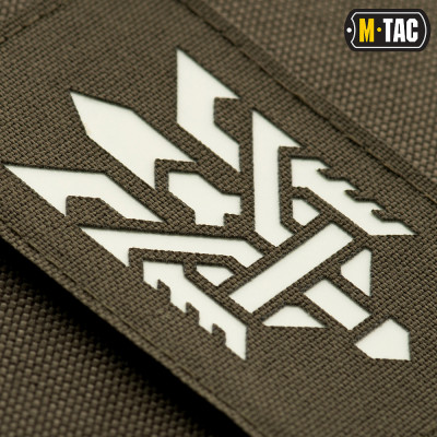 нашивка Тризуб лазерна порізка Cordura Ranger Green світлонакопичувальна M-TAC