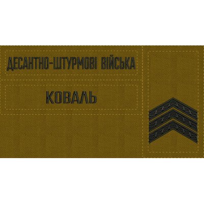 - Комплект нашивки ДШВ, погони на замовлення Ваше прізвище,звання Койот